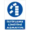 Pvc Levha İstifleme Limitini Aşmayın 25X35 Cm