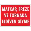 Pvc Levha Matkap Freze ve Tornada Eldiven Giyme 25X35 Cm