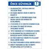 Pvc Levha Önce Güvenlik 35*50