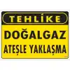 Pvc Levha Tehlike Doğalgaz Ateşle Yaklaşma 25X35 Cm