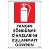 Pvc Levha Yangın Söndürme Cihazlarını Kullanmayı Öğrenin 25X35 Cm