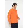 Sweat t-shırt Polo Yaka Kışlık Uzun Kol Turuncu