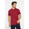 T-shirt Polo Yaka Kısakol %100 Pamuk Cepli Kırmızı