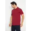 T-shirt Polo Yaka Kısakol %100 Pamuk Cepli Kırmızı
