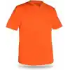 T-shirt V Yaka Kısakol %100 Pamuk Cepli Turuncu