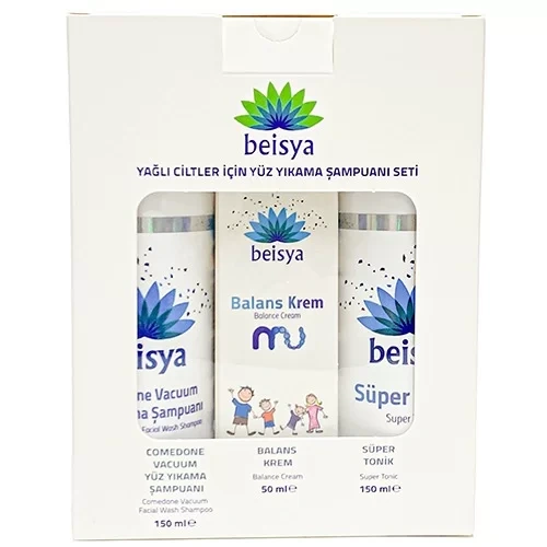 Beisya Yağlı Ciltler İçin Yüz Yıkama Şampuanı Seti