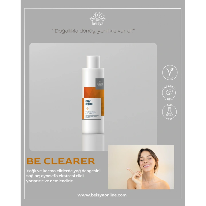 Beisya Çay Ağaçlı Yüz Yıkama Şampuanı 150 ml