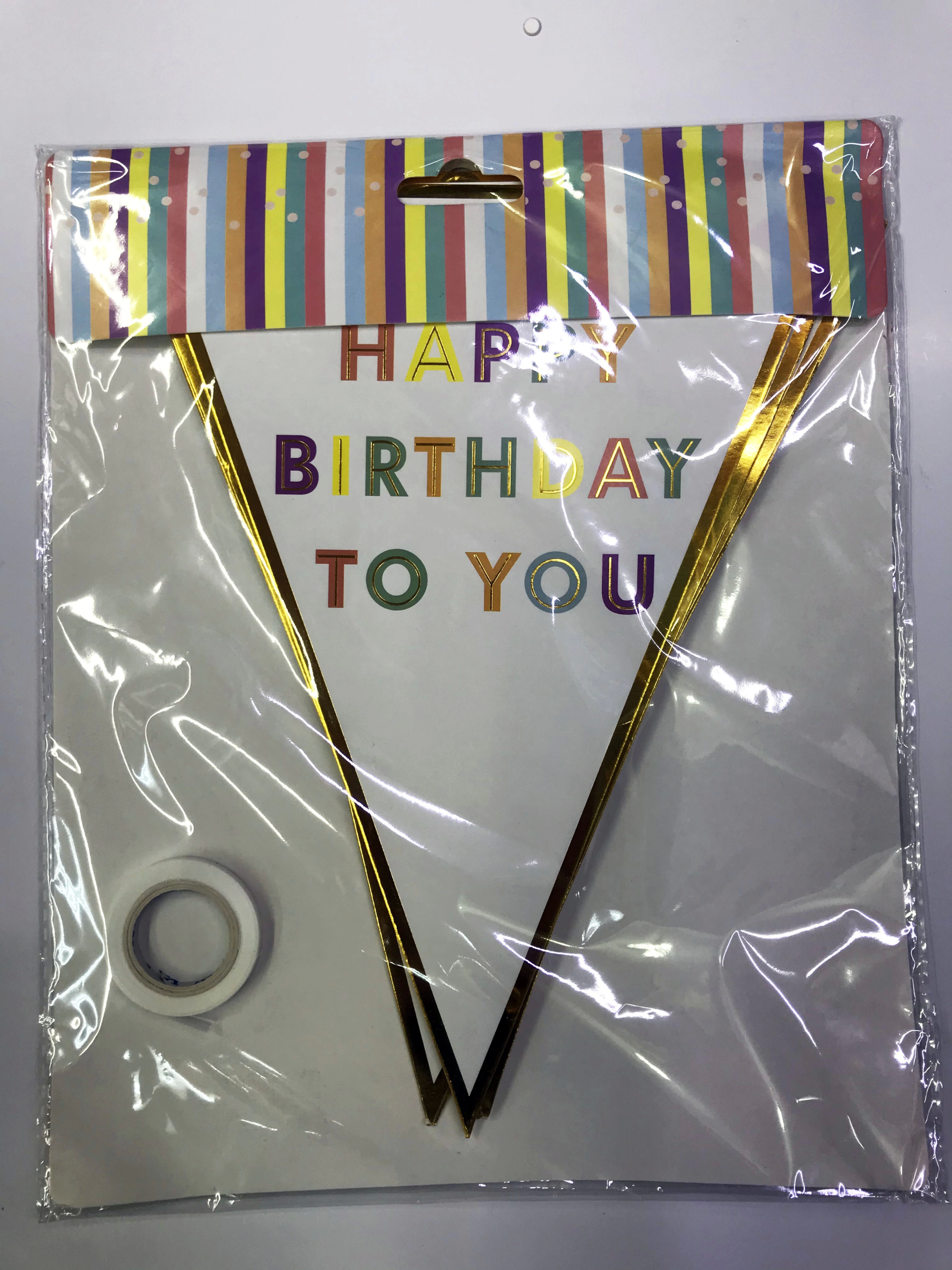BUĞZ Happy Birthday To You Flama Bayrak Süs