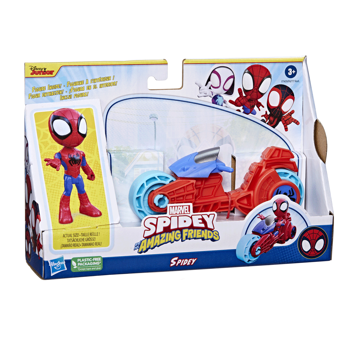  F6777 Spidey ve İnanılmaz Arkadaşları - Motorsiklet ve Figür +3 yaş