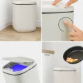 20 Litre Sensörlü Açıp Kapanan Akıllı Teknolojik Çöp Kovası 4 Pil Yanında