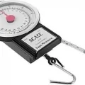 22 Kg/50lb Kancalı Tartı Aleti 1 Metre Mezuralı Askılı Balıkçı Terazisi