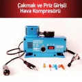 220 Volt-12 Volt 250 Psi Geniş Uygulama Yelpazesi Kompresör Lastik Hava Şişirme Oto Pompası