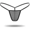 3lü Renkli Transparan Tül String Tanga TM0369