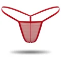 3lü Renkli Transparan Tül String Tanga TM0369