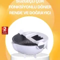 5 Fonksiyonlu Döner Süzgeçli Rende ve Dilimleyici Aparat