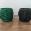3D Tasarım İkiz dekoratif vazolar 10 cm 2 adet Yeşil ve Siyah