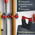 1 Adet Duvara Monte Mop ve Temizlik Aparatı Tutucu – Kaymaz Güçlü Tutucu, Metal ve Ahşap Saplarla Uyumlu