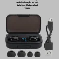 BUĞZ 1800 mAh Güçlü Şarj Kutusu ile Bluetooth Kulaklık Seti