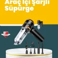 Araç İçi Derinlemesine Temizlik İçin Kompakt ve Ergonomik El Süpürgesi