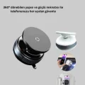 Araç İçi Manyetik Telefon Tutucu 360° Döner Vakumlu Stand