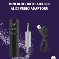 Bluetooth AUX Adaptör | 3.5mm Ses Girişi İçin Kablosuz Dönüştürücü, 10m Menzil