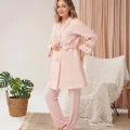 Bone 5806 Kadın 3lü Sabahlıklı Lohusa Pijama Takımı