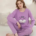 Boyraz 0351 Kadın Penye Uzun Kol Pijama Takımı