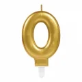 BUĞZ 0 Rakam Mum Gold Renk Bx40