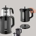 BUĞZ 0,9 L Cam Demlik ve 1,7 L Su Haznesi ile Çay Keyfi Yeni Nesil