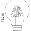BUĞZ 1 Adet CATA CT 4354 Glop Led Rustik Ampul 6W 3200K Gün Işığı E27 Duy