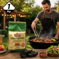 BUĞZ 1 kg Mangal Kömürü - Çıra Hediyeli - Meşe Kömürü