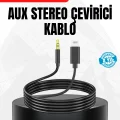 BUĞZ 1 Metre Lightning to Aux Çevirici Kablo Stereo Ses Yüksek Kalite