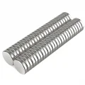 BUĞZ 10 Adet 10x2mm Yuvarlak Neodyum Mıknatıs Güçlü Magnet Nikel Kaplamalı