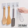 BUĞZ 10 Adet Kendinden Yapışkanlı Şeffaf Askı Bx40