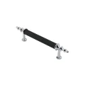 BUĞZ 10 Adet Krom - Siyah Boru Kulp 9.6cm Bx40