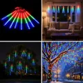 BUĞZ 10lu 45 CM Uzunluğunda Plastik Meteor 2m Kablo LED USB RGB Ağaç Işığı – Renk Değiştiren Asmalı Dekoratif Bahçe ve Dış Mekan Aydınlatması
