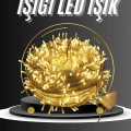 BUĞZ 10 Metre Günışığı Led Işık Fişli Dekoratif Sarı Ton Aydınlatma 3 Modlu Led Şerit