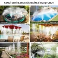 BUĞZ 10 Metre Kendin Yap Açık Alan Serinletme Sistemi - Nozzle Başlıklı Bahçe ve Teras Nemlendirme Seti
