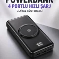 BUĞZ 10.000 Mah Powerbank 4 Portlu Hızlı Şarj Dijital Göstergeli