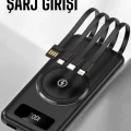 BUĞZ 10.000 Mah Powerbank 4 Portlu Hızlı Şarj Dijital Göstergeli - BUĞZ