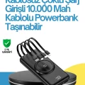 BUĞZ 10000mAh Kablosuz ve Hızlı Şarj Destekli Powerbank – Taşınabilir Şarj Gücü