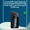 BUĞZ 10000mAh Kapasiteli Manyetik USB-C ve Kablosuz Powerbank W09