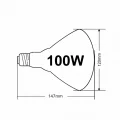 BUĞZ 100W Isıtıcı Ampul Kırmızı Isı Lambası Civciv Kümes Kuluçka E27 Duy Isıtma Ampulü