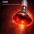 BUĞZ 100W Isıtıcı Ampul Kırmızı Isı Lambası Civciv Kümes Kuluçka E27 Duy Isıtma Ampulü