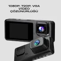  1080P 3 Kameralı Araç DVR – Döngü Kayıt ve Geri Görüş Özellikli