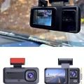 BUĞZ 1080P 3 Lensli WİFİ Araç İçi Kameralı Ekran DVR Kaydedici Gece Görüşlü - Lisinya