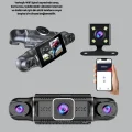 BUĞZ 1080P 4 Kanallı Araç Kamerası GPS + WiFi + G Sensör Destekli