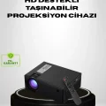 BUĞZ 1080p Full HD Taşınabilir Projeksiyon Cihazı LED Işıklı Uzaktan Kumandalı