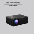 BUĞZ 1080p Full HD Taşınabilir Projeksiyon Cihazı LED Işıklı Uzaktan Kumandalı