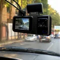 BUĞZ 1080p HD 3 Kameralı Araç Kamerası Ön Arka İç Kayıt ve Park Destekli Gece Görüşlü